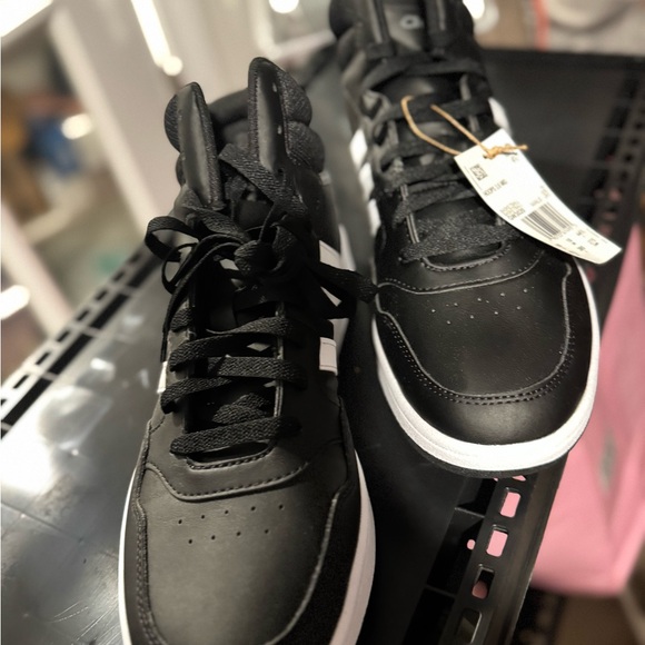 Adidas Men's Black and White High-Top Sneakers - Picture 4 of 5